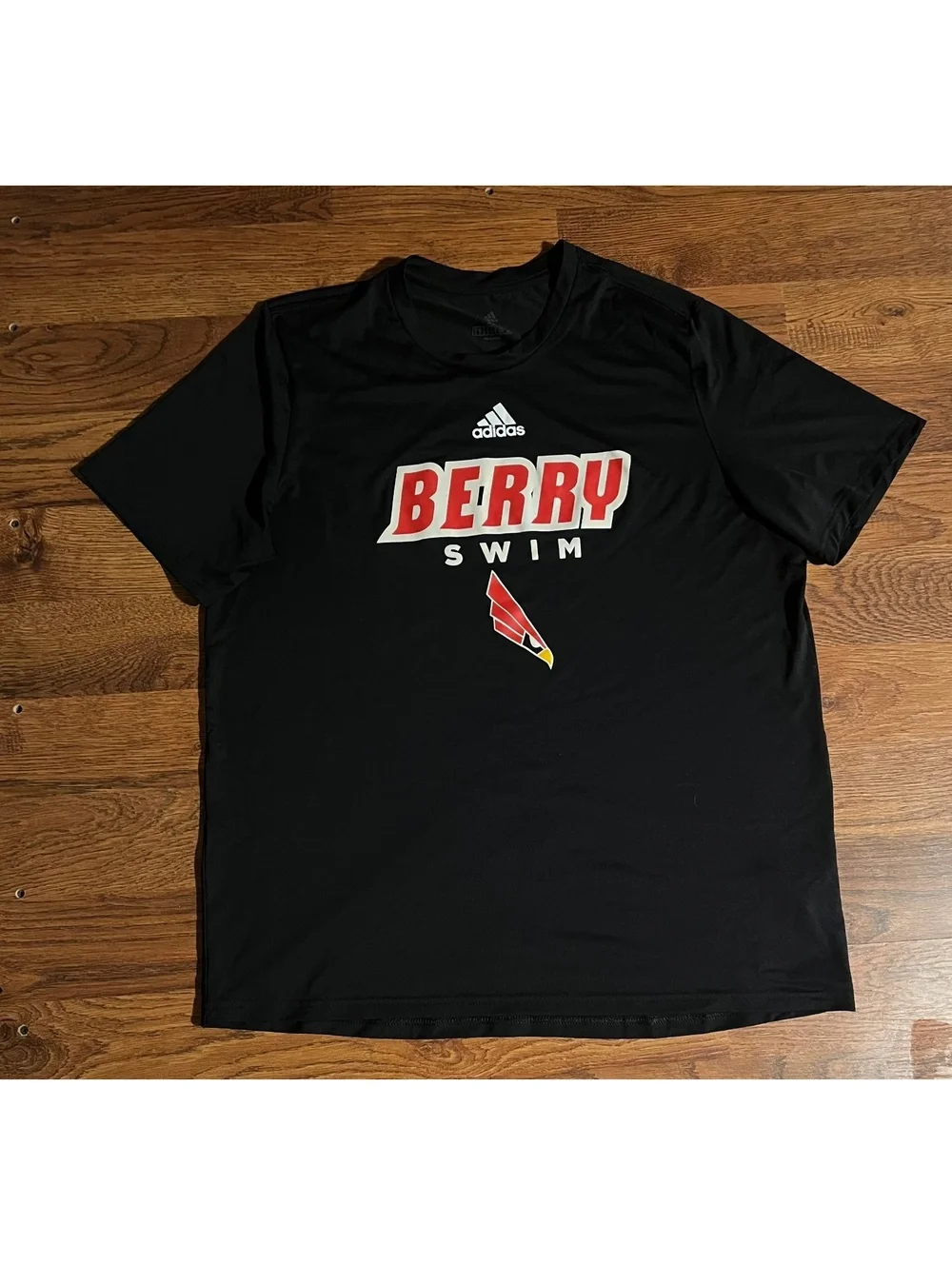 Adidas Berry Swim Black Athletic T-Shirt XL